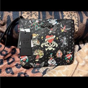 Ed Hardy Black Tattoo Design Pouch